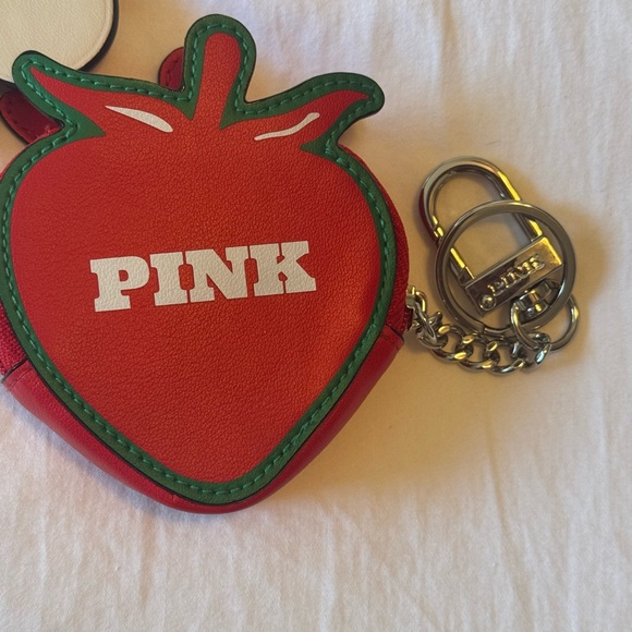 Coach Red and Green Strawberry Keychain Set - Picture 4 of 6